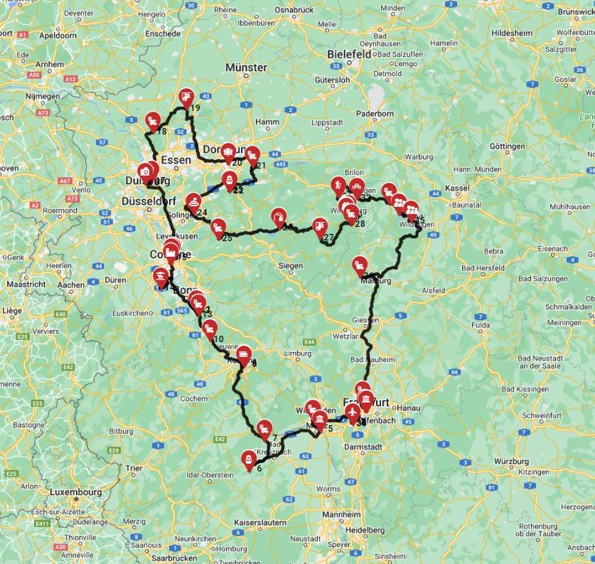 Frankfurt Roundtrip - North - Hesse Nordrhein  Rheinland